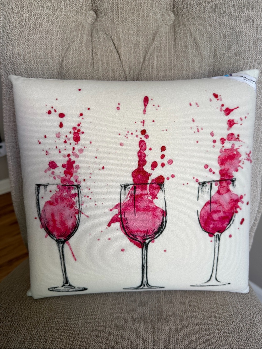 Cool Magic Massage Pillow Wine Glass Decorative Throw Pillow